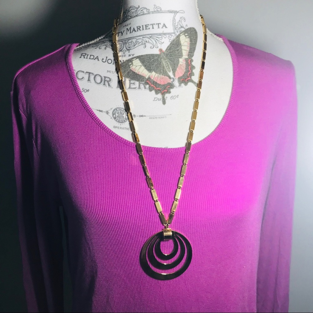 Vintage Monet Golden Fab Necklace, 30” plus length